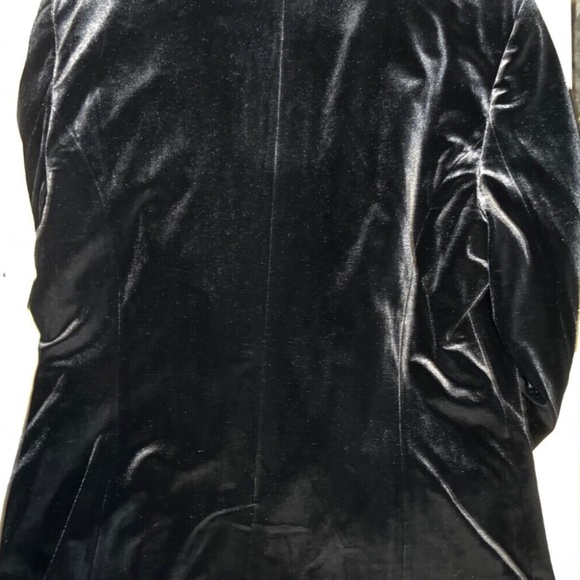 INC International Concepts Velvet Blazer Jacket Womens Holiday Black XL BRANDNEW - Picture 6 of 9